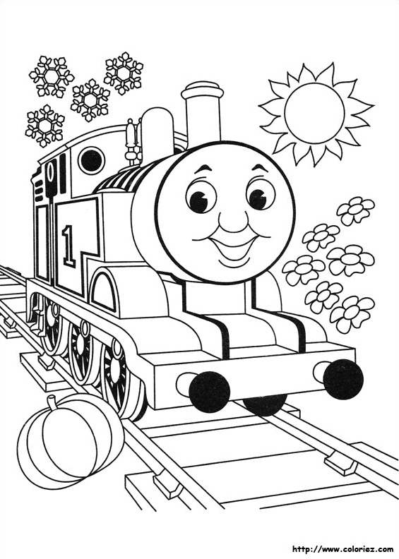 Dessin à colorier: Train / Locomotive (Transport) #135069 - Coloriages à Imprimer Gratuits