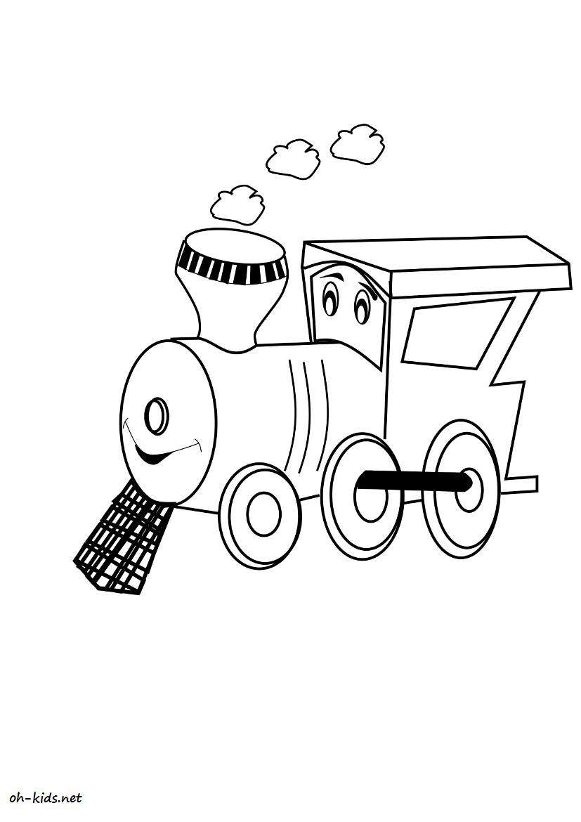 Dessin à colorier: Train / Locomotive (Transport) #135077 - Coloriages à Imprimer Gratuits