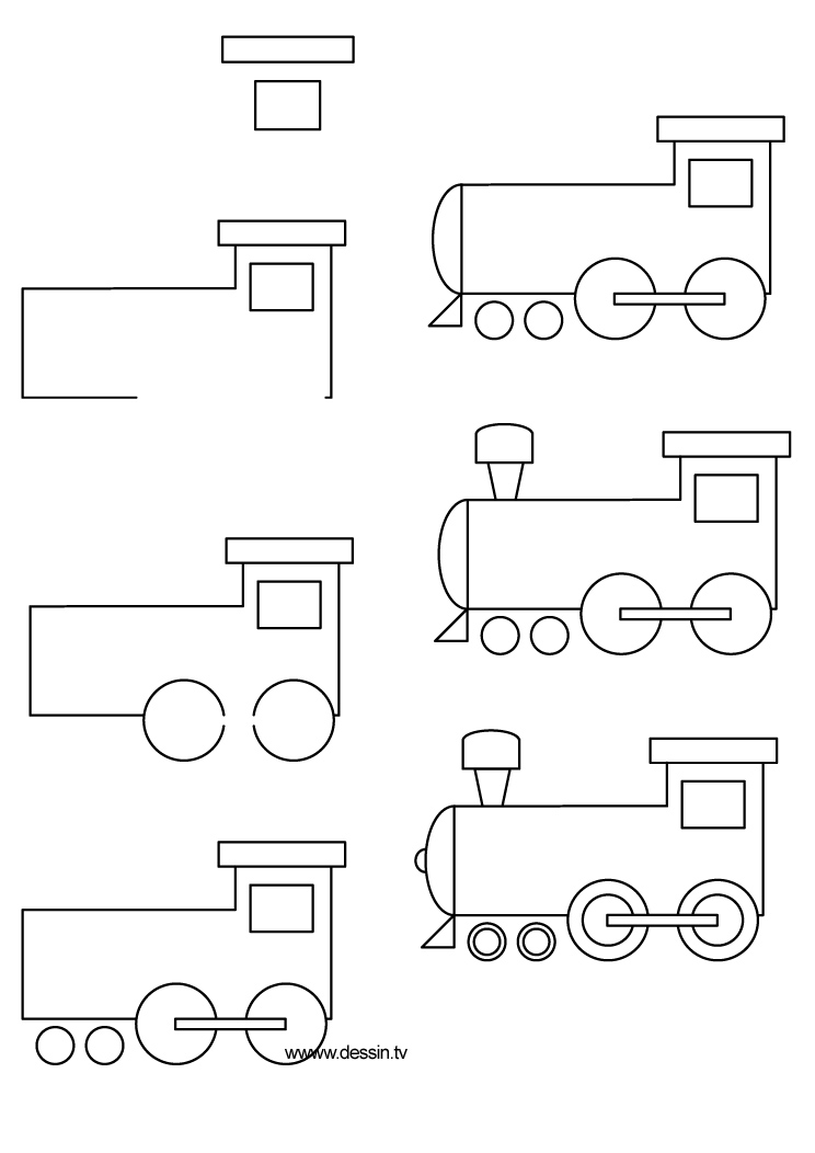 Dessin à colorier: Train / Locomotive (Transport) #135079 - Coloriages à Imprimer Gratuits