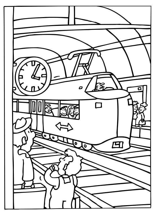 Dessin à colorier: Train / Locomotive (Transport) #135080 - Coloriages à Imprimer Gratuits