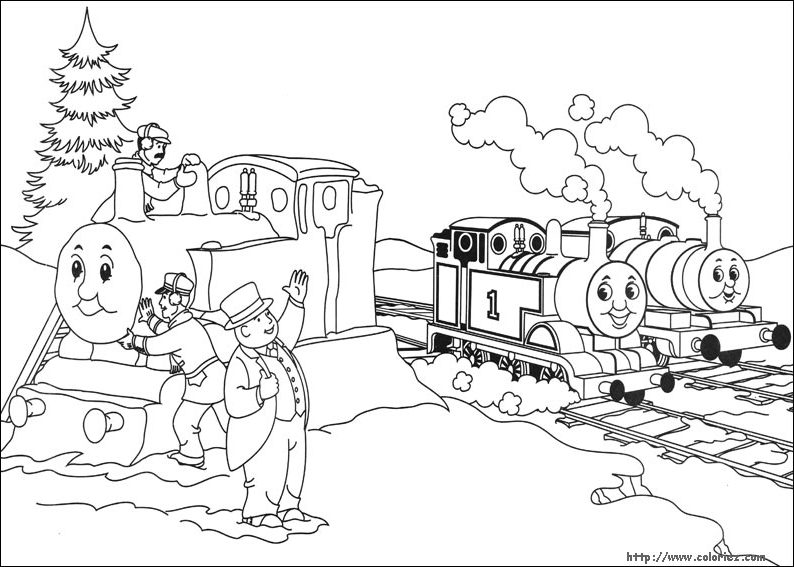 Dessin à colorier: Train / Locomotive (Transport) #135081 - Coloriages à Imprimer Gratuits