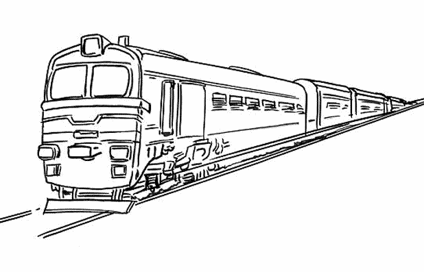 Dessin à colorier: Train / Locomotive (Transport) #135083 - Coloriages à Imprimer Gratuits