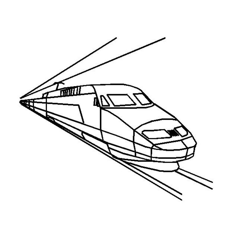 Dessin à colorier: Train / Locomotive (Transport) #135090 - Coloriages à Imprimer Gratuits