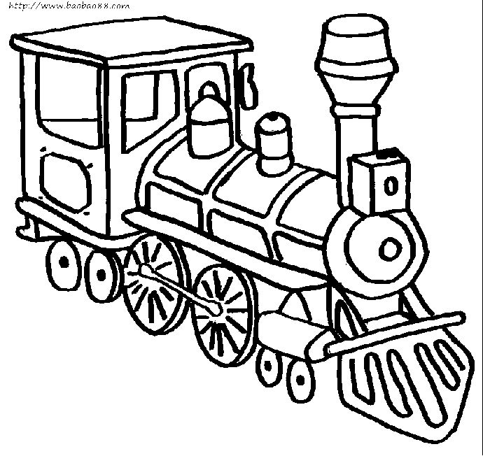 Dessin à colorier: Train / Locomotive (Transport) #135094 - Coloriages à Imprimer Gratuits