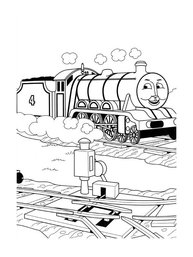 Dessin à colorier: Train / Locomotive (Transport) #135109 - Coloriages à Imprimer Gratuits