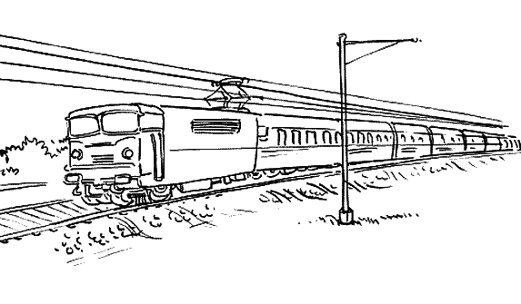 Dessin à colorier: Train / Locomotive (Transport) #135138 - Coloriages à Imprimer Gratuits