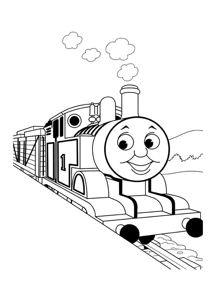 Dessin à colorier: Train / Locomotive (Transport) #135163 - Coloriages à Imprimer Gratuits