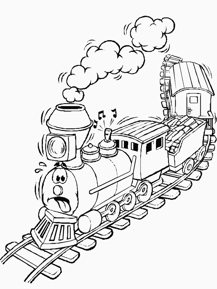 Dessin à colorier: Train / Locomotive (Transport) #135170 - Coloriages à Imprimer Gratuits