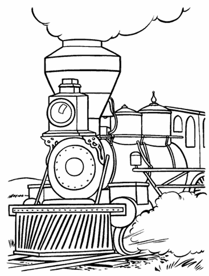 Dessin à colorier: Train / Locomotive (Transport) #135177 - Coloriages à Imprimer Gratuits