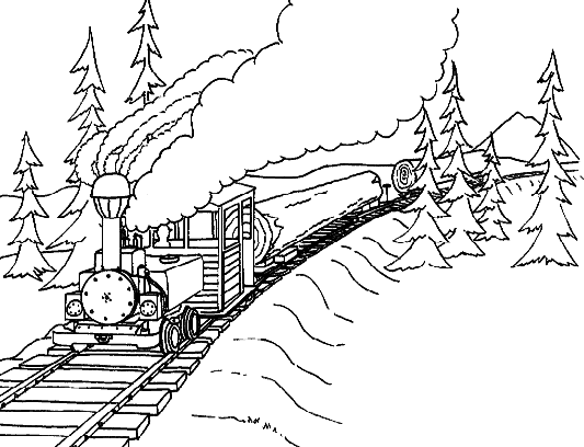 Dessin à colorier: Train / Locomotive (Transport) #135204 - Coloriages à Imprimer Gratuits