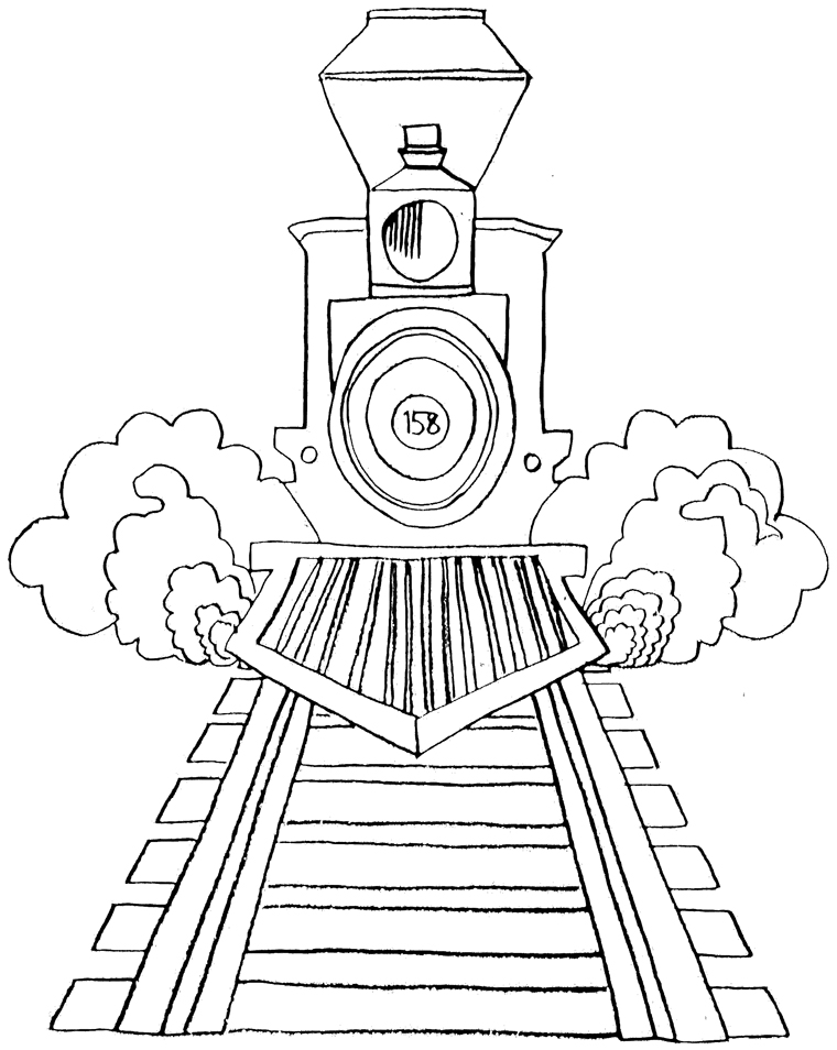 Dessin à colorier: Train / Locomotive (Transport) #135213 - Coloriages à Imprimer Gratuits