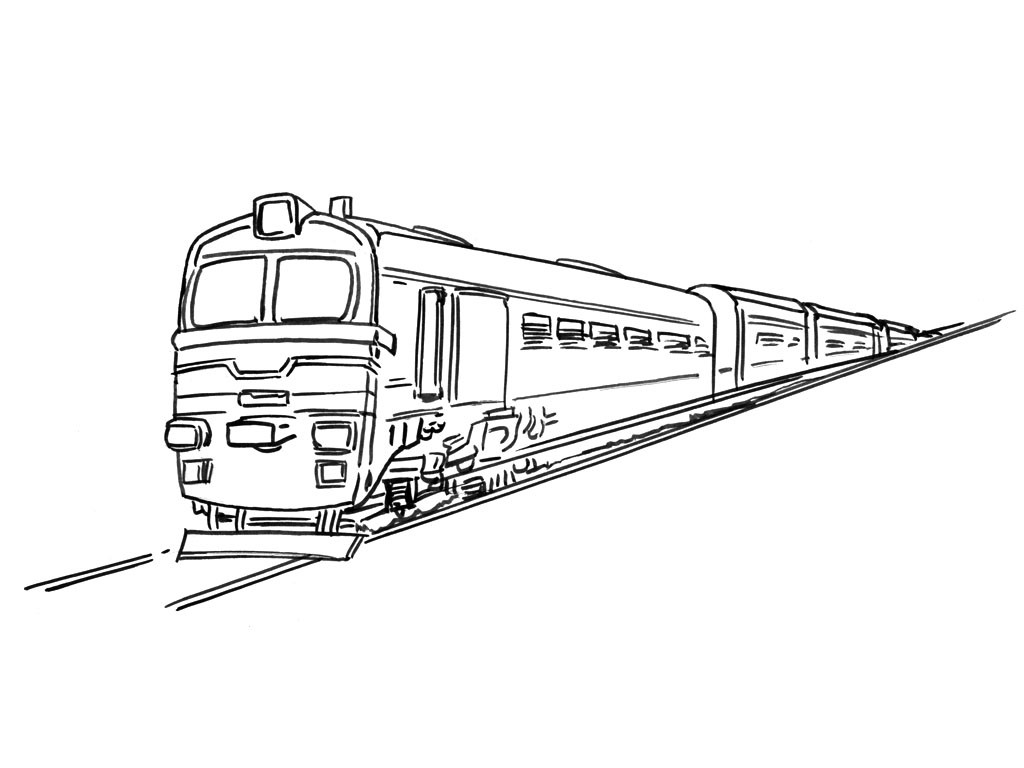 Dessin à colorier: Train / Locomotive (Transport) #135237 - Coloriages à Imprimer Gratuits