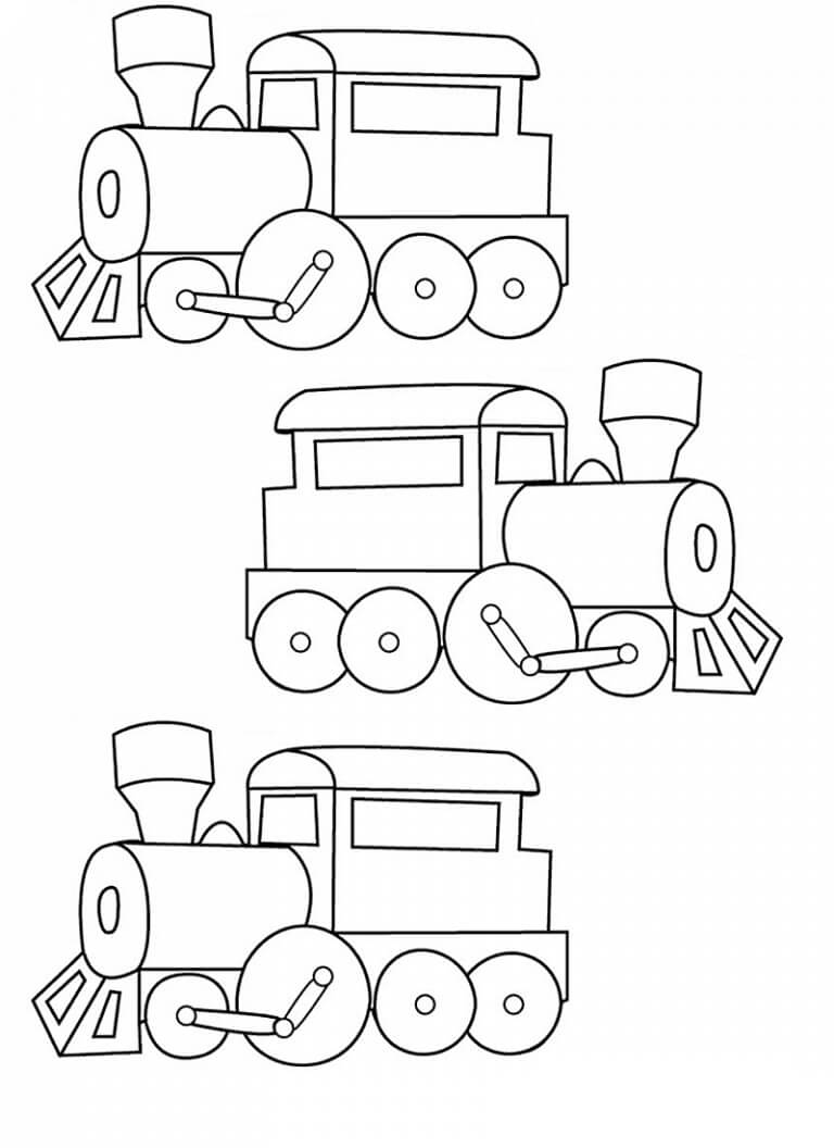 Dessin à colorier Train / Locomotive #180627 issu de la collection Transport, prêt à imprimer