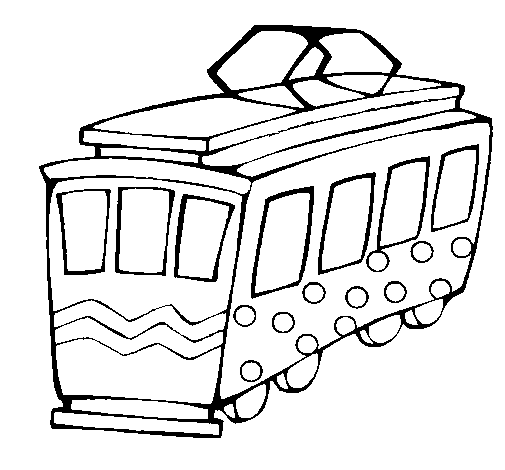 Dessin à colorier: Tramway (Transport) #145409 - Coloriages à Imprimer Gratuits