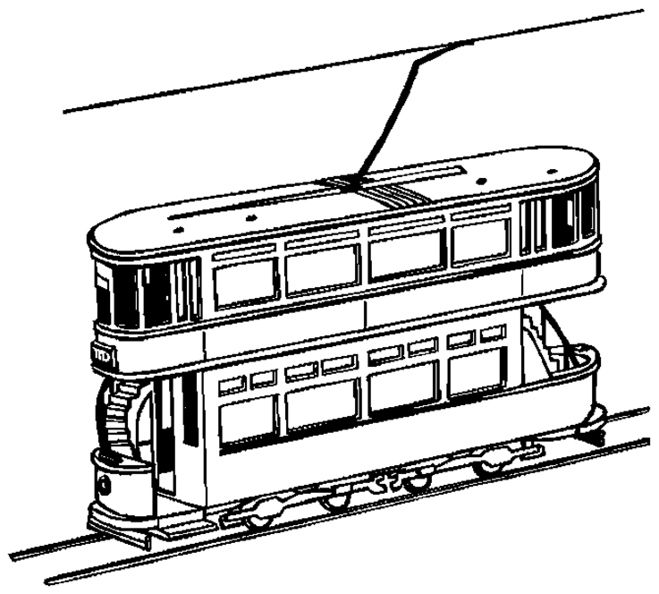 Dessin à colorier: Tramway (Transport) #145598 - Coloriages à Imprimer Gratuits