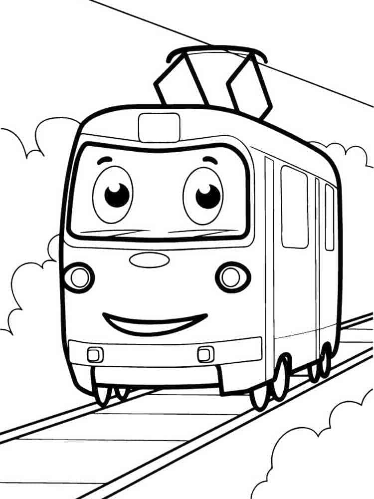 Coloriage gratuit Tramway #210537 de la collection Transport à imprimer