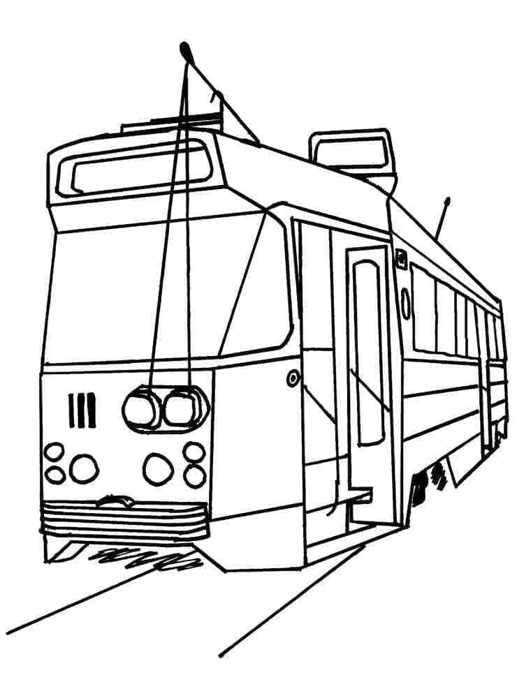 Coloriage gratuit Tramway #210544 de la collection Transport à imprimer