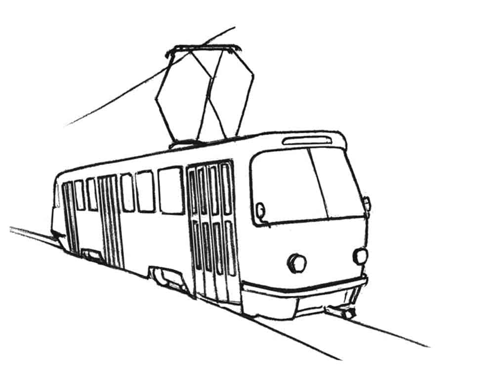 Coloriage gratuit Tramway #210547 de la collection Transport à imprimer