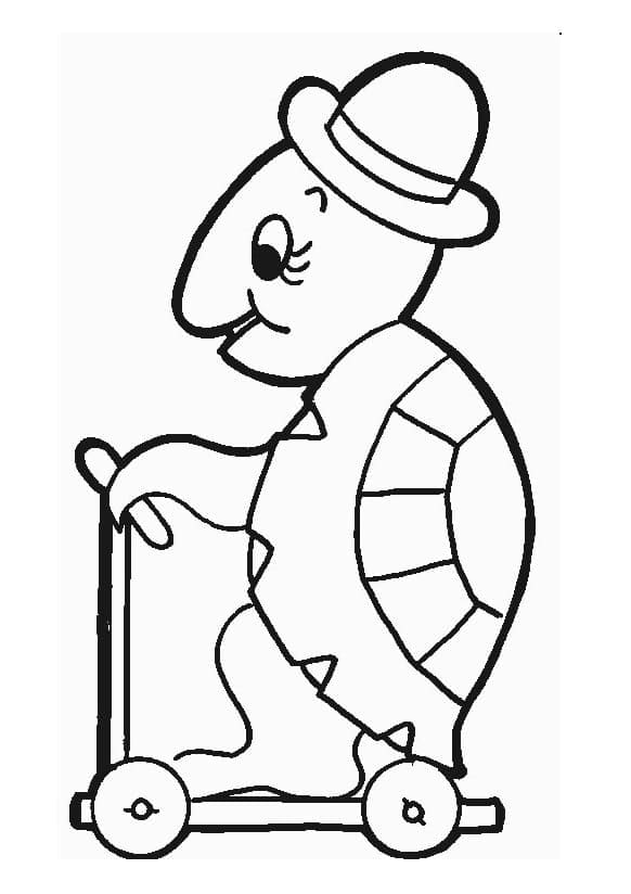 Coloriage gratuit Trottinette #215244 de la collection Transport à imprimer