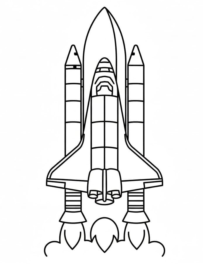 Coloriage gratuit Vaisseau Spatial #221809 de la collection Transport à imprimer