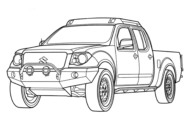 Joli coloriage Véhicules 4x4 #145920 de la collection Transport, prêt à imprimer pour petits et grands