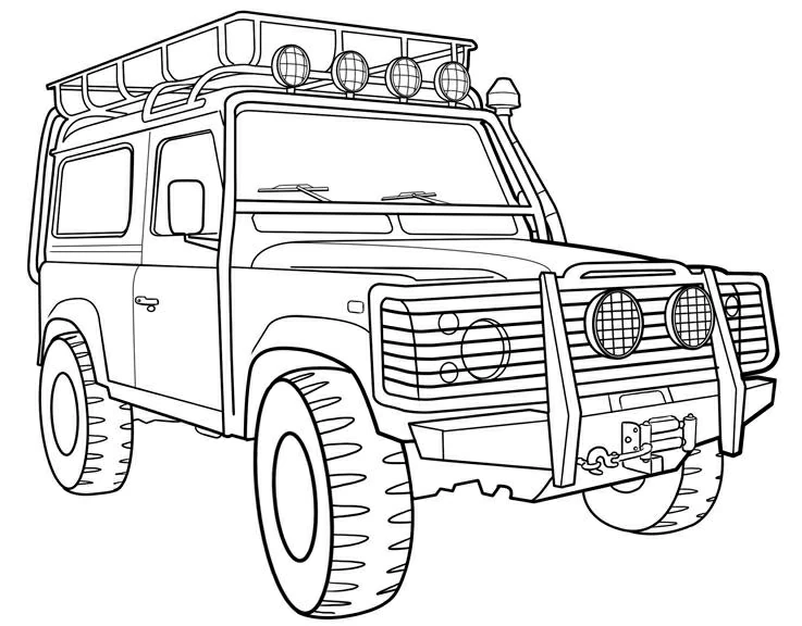 Dessin à colorier: Véhicules 4x4 (Transport) #145943 - Coloriages à Imprimer Gratuits