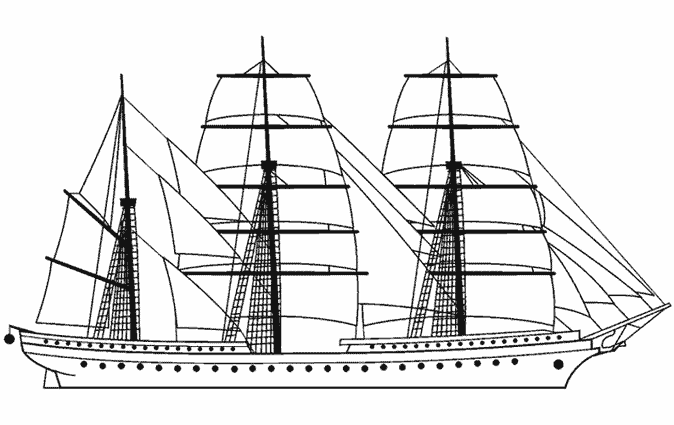 Dessin à colorier: Voilier (Transport) #143617 - Coloriages à Imprimer Gratuits