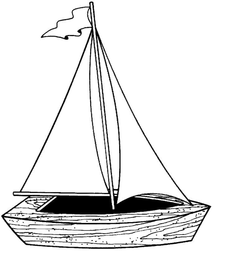 Dessin à colorier Voilier #205076 issu de la collection Transport, prêt à imprimer