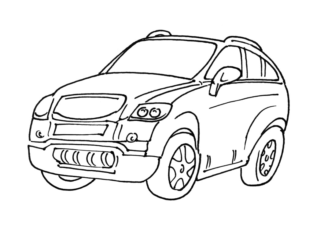 Dessin à colorier: Voiture / Automobile (Transport) #146438 - Coloriages à Imprimer Gratuits