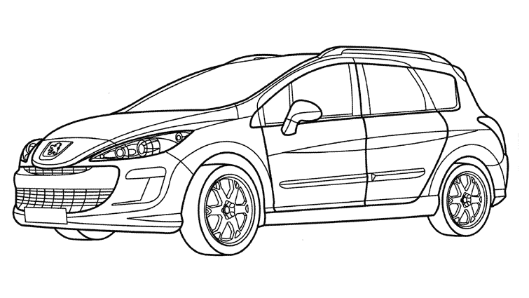 Dessin à colorier: Voiture / Automobile (Transport) #146448 - Coloriages à Imprimer Gratuits