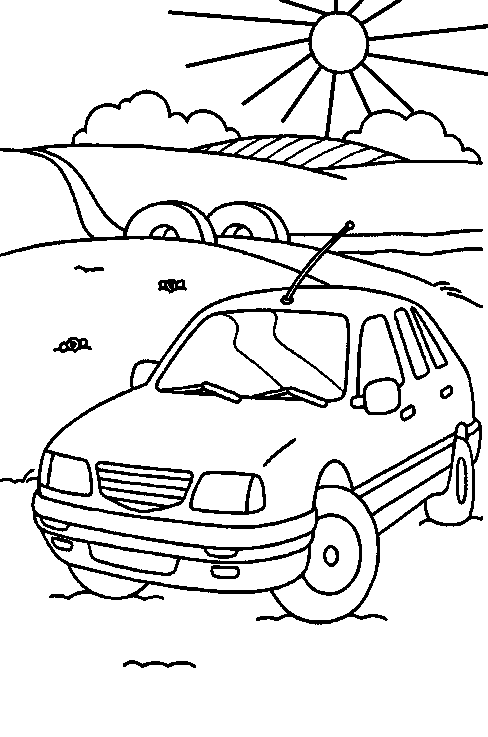 Dessin à colorier: Voiture / Automobile (Transport) #146480 - Coloriages à Imprimer Gratuits