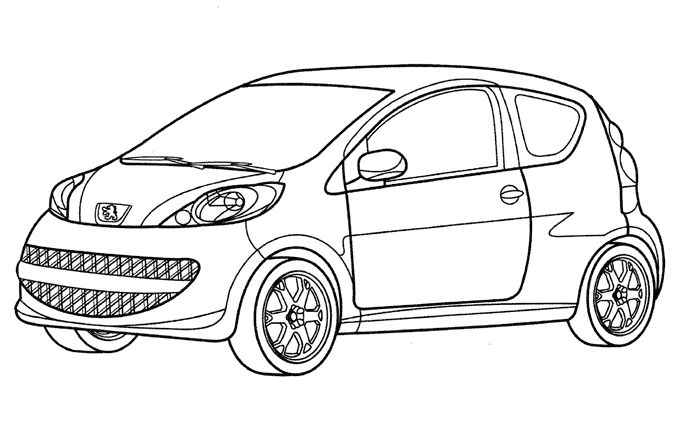 Dessin à colorier: Voiture / Automobile (Transport) #146497 - Coloriages à Imprimer Gratuits