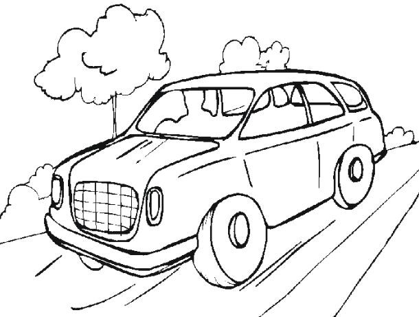 Dessin à colorier: Voiture / Automobile (Transport) #146563 - Coloriages à Imprimer Gratuits