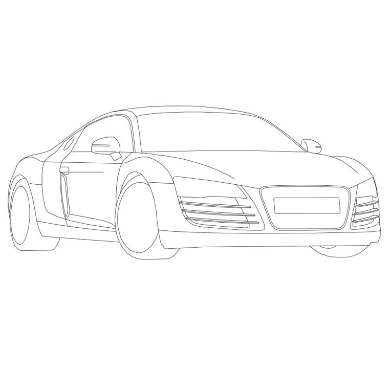 Dessin à colorier: Voiture / Automobile (Transport) #146600 - Coloriages à Imprimer Gratuits