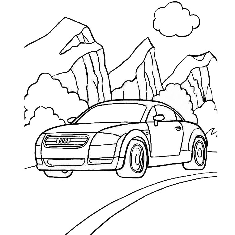 Dessin à colorier: Voiture / Automobile (Transport) #146604 - Coloriages à Imprimer Gratuits