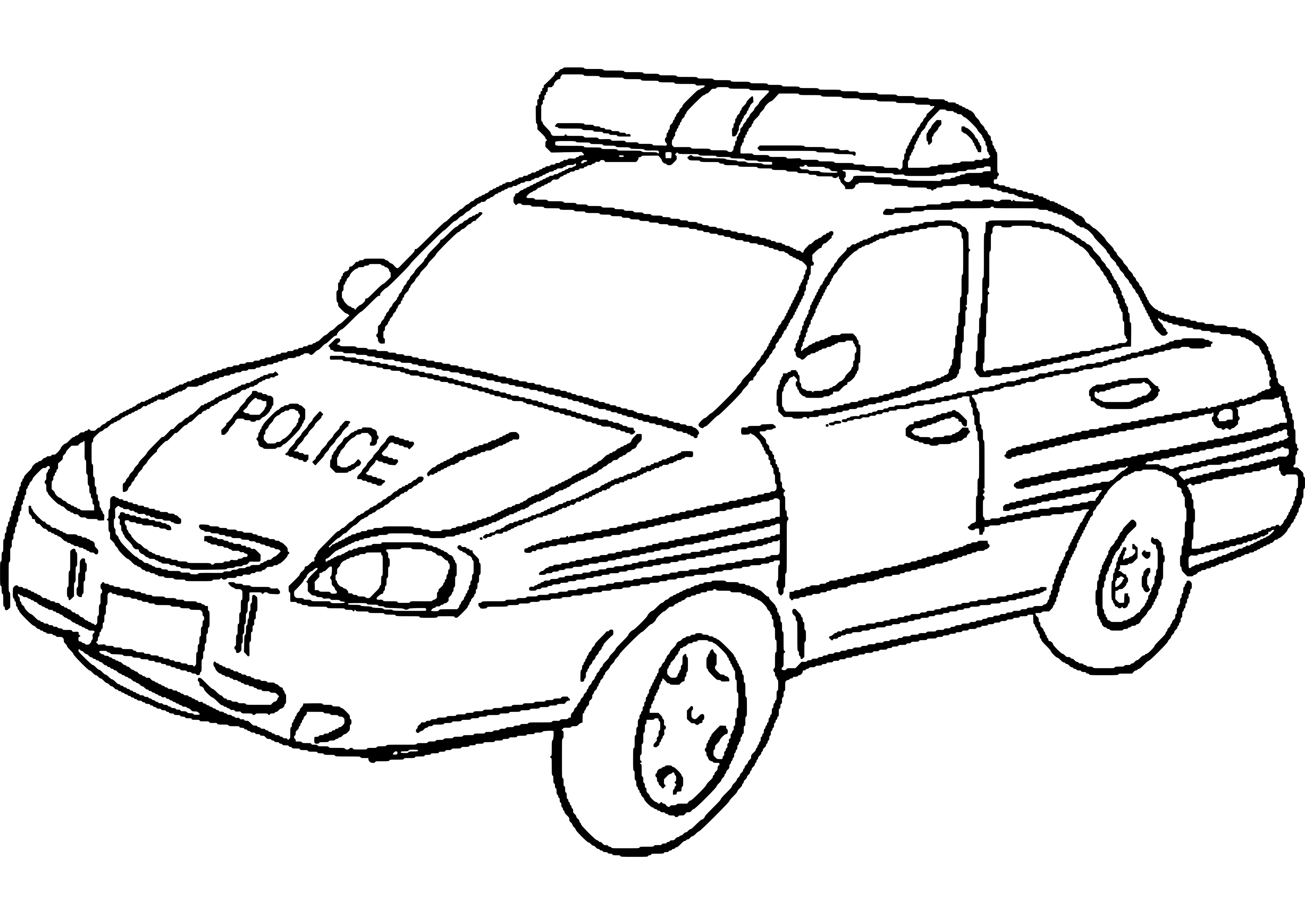 Coloriages Voiture De Police Transport Dessins à Colorier