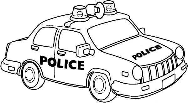 Coloriages Voiture de police (Transport) – Dessins à colorier