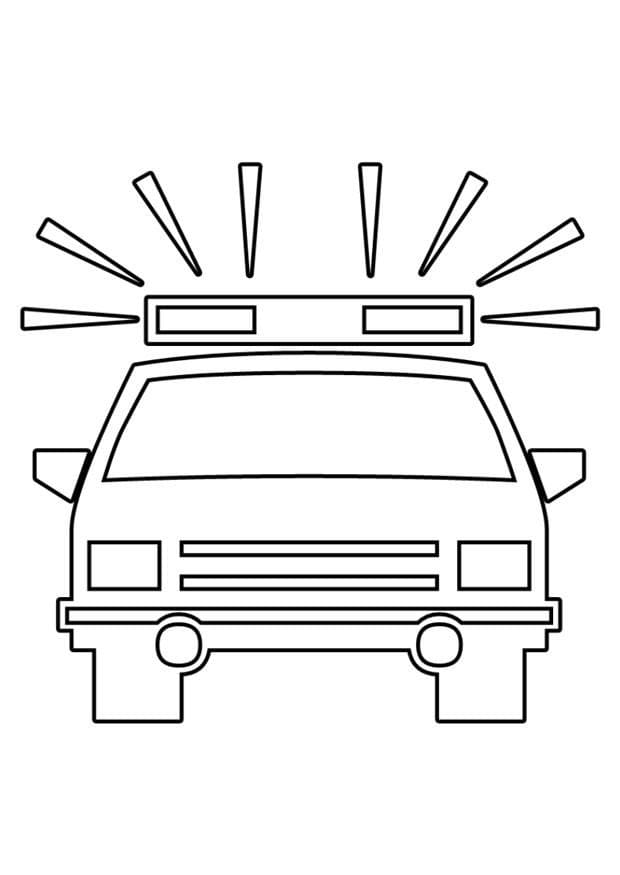 Coloriage à imprimer Voiture de police #198515 de la série Transport, gratuit pour enfants et adultes