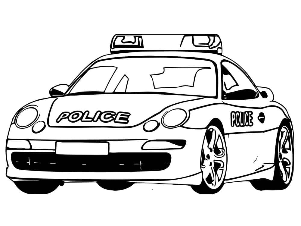 Coloriage Voiture de police #198552 à imprimer gratuitement, extrait de la collection Transport Coloriage Voiture de police #198552 à imprimer gratuitement, extrait de la collection Transport
