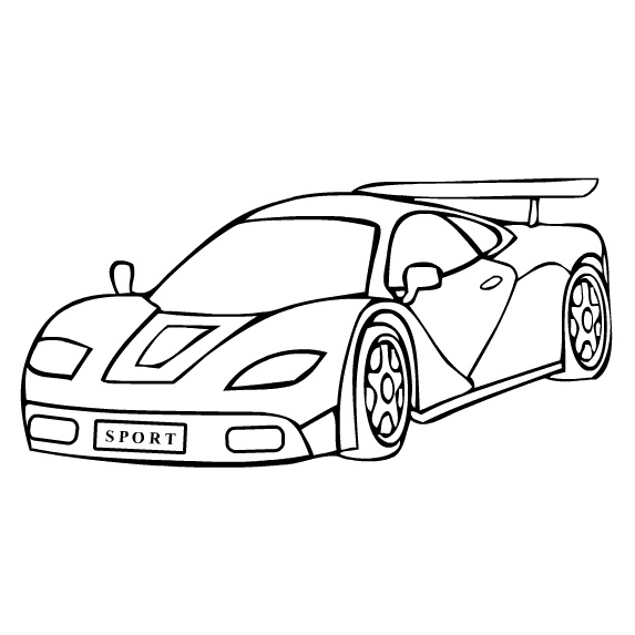 Dessin à colorier: Voiture sport / tuning (Transport) #146954 - Coloriages à Imprimer Gratuits