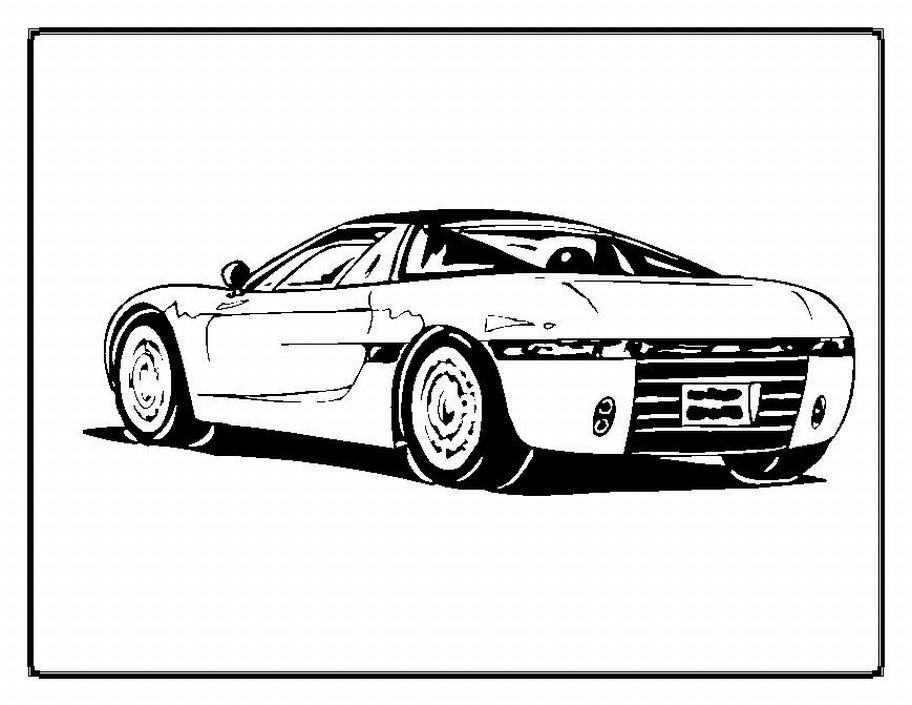 Dessin à colorier: Voiture sport / tuning (Transport) #147034 - Coloriages à Imprimer Gratuits