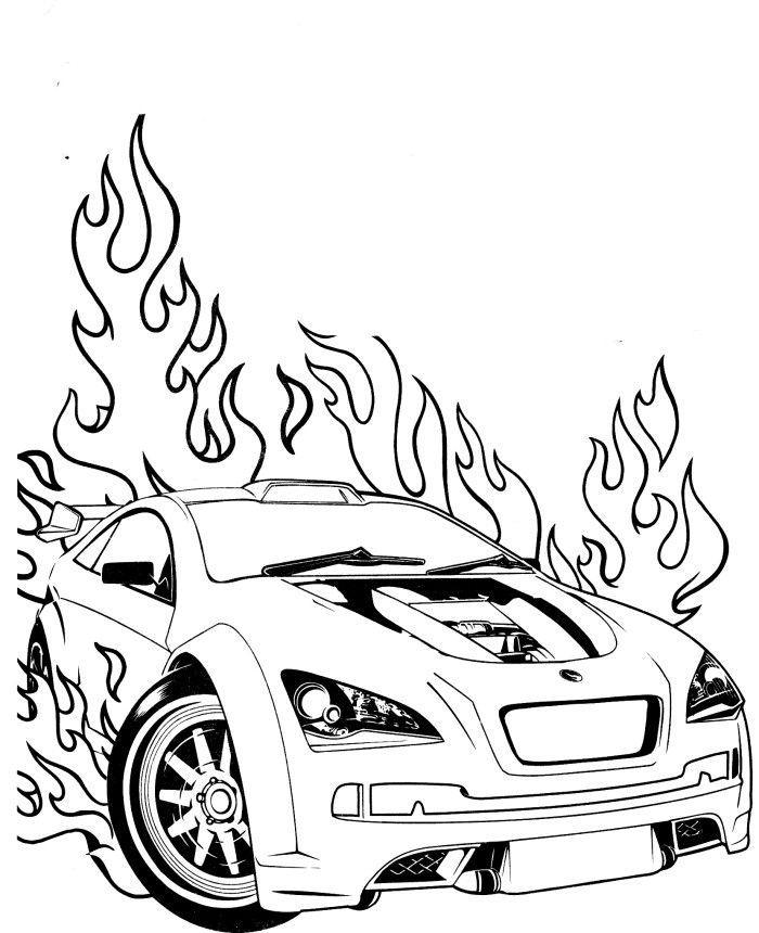 Dessin à colorier: Voiture sport / tuning (Transport) #147037 - Coloriages à Imprimer Gratuits