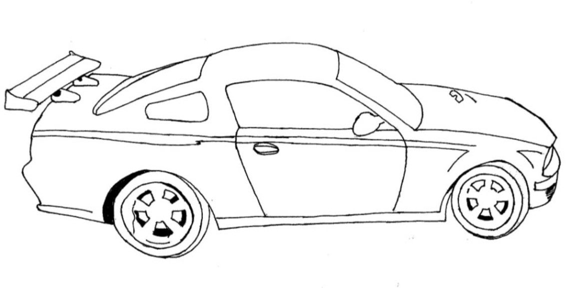 Dessin à colorier: Voiture sport / tuning (Transport) #147040 - Coloriages à Imprimer Gratuits