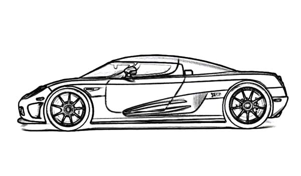 Dessin à colorier: Voiture sport / tuning (Transport) #147096 - Coloriages à Imprimer Gratuits