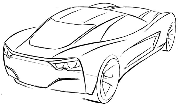 Dessin à colorier: Voiture sport / tuning (Transport) #147100 - Coloriages à Imprimer Gratuits