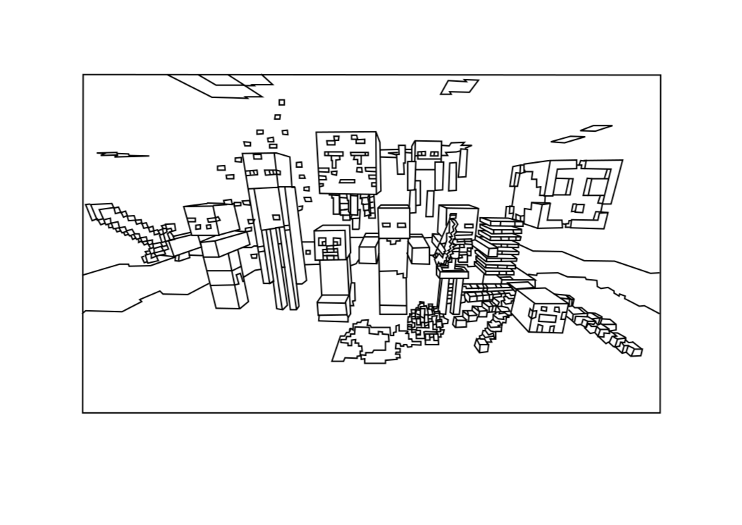 Dessin Minecraft #113790 (Jeux Vidéos) à colorier – Coloriages à imprimer