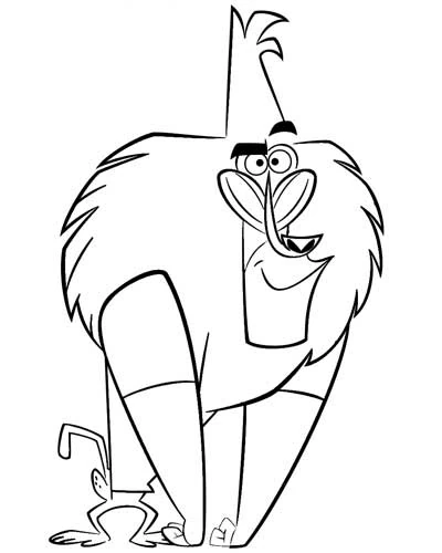 Free printable Baboon coloring page #788 from Animals collection