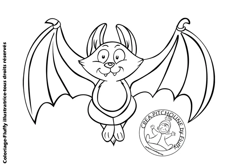 Free printable Bat coloring page #1996 from Animals collection