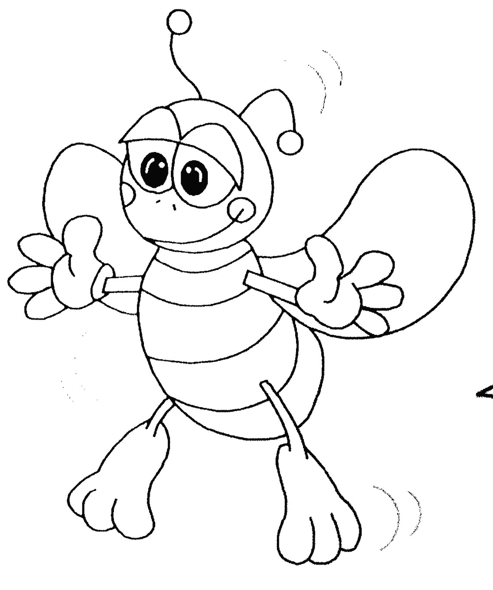 Free printable Bee coloring page #102 from Animals collection