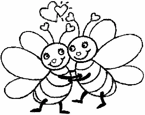 Free printable Bee coloring page #109 from Animals collection